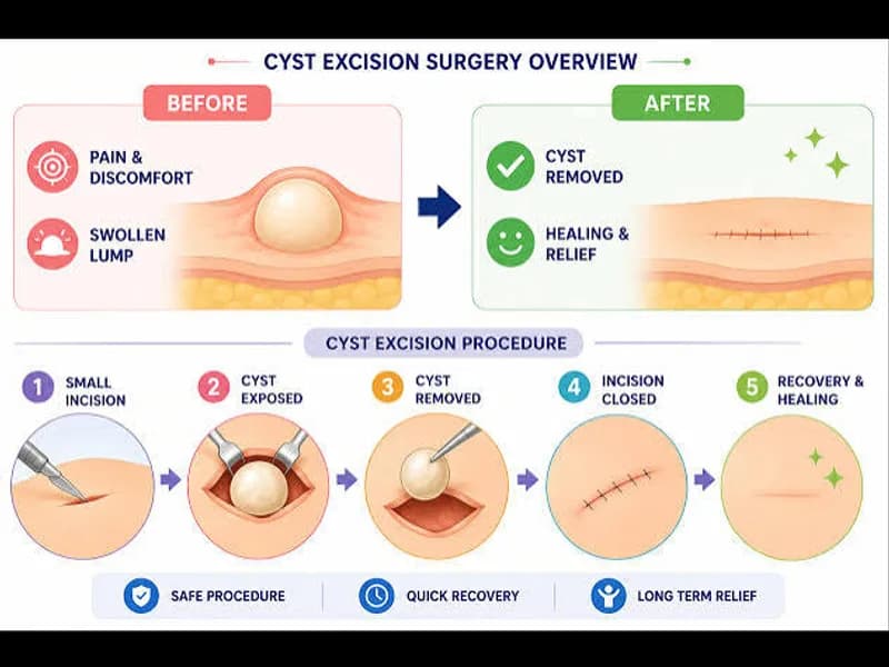 Female Omphalomesenteric Cyst Excision Surgery in Dhanbad