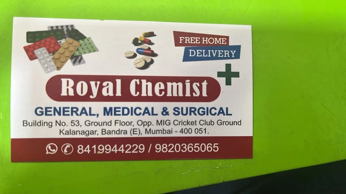 Royal Chemist - Medical in Bandra East | Pharmacy In Bandra | General, Medical & Surgical | Chemist